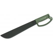 Ontario Camp Plus Machete - 12.5" Black Carbon Steel Blade, Green Molded Handle