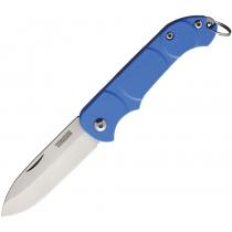 Ontario OKC Traveler UK EDC Knife - 2.25" Satin Finish Stainless Steel Blade - Blue Handle with Keyring