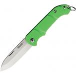 Ontario OKC Traveler UK EDC Knife - 2.25" Satin Finish Stainless Steel Blade - Green Handle with Keyring