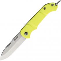 Ontario OKC Traveler UK EDC Knife - 2.25" Satin Finish Stainless Steel Blade - Yellow Handle with Keyring