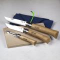 Opinel 5 Piece Nomad Cooking Kit -3 Knives - Bread/Folding/Peeler, Corkscrew and Board