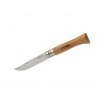 Opinel No.6 Beechwood Pocket Knife - 2.75" Stainless Steel Blade