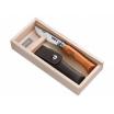 Opinel No.8 Carbon Steel Pocket Knife with Beech Handle & Leather Sheath Gift Set