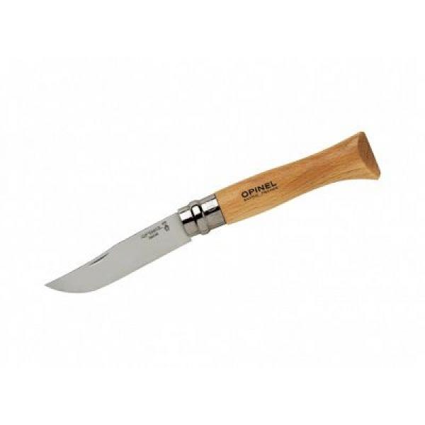 Opinel No.8 Pocket Knife Beechwood Handle- 3.34" Stainless Steel Blade