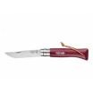 Opinel No.8 Pocket Knife Burgundy - 3.34" Stainless Steel Blade