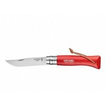 Opinel No.8 Pocket Knife Red - 3.34" Stainless Steel Blade