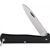 Otter Mercator Small UK EDC Pocket Knife - 2.88" Satin Finish Carbon Blade, Black Stainless Handle