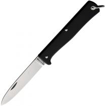 Otter Mercator Small UK EDC Pocket Knife - 2.88" Satin Finish Stainless Steel Blade, Black Stainless Handle