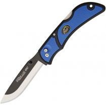 Outdoor Edge Razor-Lite Blue Folding Knife - 3.5" Replaceable Blade, Blue Rubberized TPR Handles