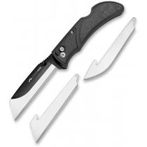 Outdoor Edge Razor Work Lockback Knife Gray, Black Coated 3" Blade, 3 Blades Included