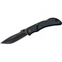 Outdoor Edge Small Chasm Folding Knife 2.5" Black Stonewash Plain Blade, Gray Zytel Handles