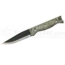 Condor Final Frontier Knife 4-1/2" Epoxy Black Powder 1075HC Blade, Micarta Handle, Leather Sheath