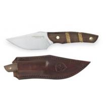 Condor Headstrong Knife 4.02" 1095 Carbon Steel Blade, Walnut Handles, Welted Leather Sheath