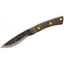 Condor Navajo Knife (Huron) Fixed 4.25" Carbon Steel Blade, Walnut Handles, Leather Sheath