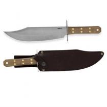 Condor Undertaker Bowie Knife Fixed 10.125" Carbon Steel Blade, Walnut Handles, Leather Sheath
