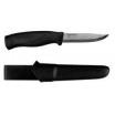 Morakniv Black Heavy-Duty Companion Knife 4.1" Stainless Steel Blade, Black Handle with Rubber Overmold