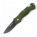 Ganzo G611 Green Folding Pocket Knife - 75mm Blade - Whistle
