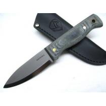 Condor Bushlore Camp Knife - 4.2" Carbon Steel Satin Blade, Micarta Handle, Black Leather Sheath