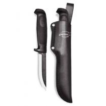 Marttiini Black Timberjack Knife with Carbon Blade and Leather sheath