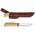 Marttiini Lynx 4.3" Knife 134 with Birch Handle Leather Sheath - 134012