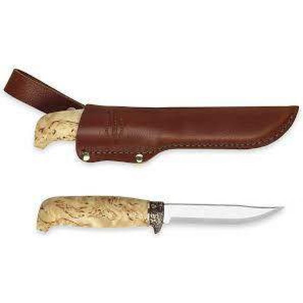 Marttiini Lynx 4.3" Knife 134 with Birch Handle Leather Sheath