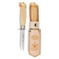 Marttiini Scout's Knife with Birch Handle and Leather Sheath