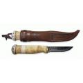 Marttiini Witch's Tooth 3.9" Knife Birch Handle and Leather Sheath