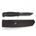 Morakniv Garberg Knife 4.3" Black Carbon Steel Blade, Leather Sheath, Polyamide Handle