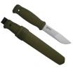 Morakniv Kansbol Bushcraft Knife - 4.3" Blade, Green TPE Handle, Polypropylene Sheath