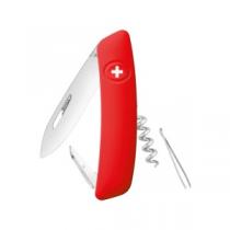 Swiza D01 Non Locking Swiss Pocket Knife Multi-Tool Silver Blade - Red
