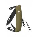 Swiza D03 Swiss Pocket Knife Multi-Tool Black Blade - Olive