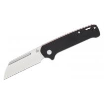 QSP Penguin UK EDC Slipjoint Folding Knife - 3" 14C28N Satin Sheepsfoot Blade Black G10 Handle