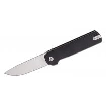 QSP Lark Knife - 3.15" 14C28N Satin DP Blade Black G10 Handle 
