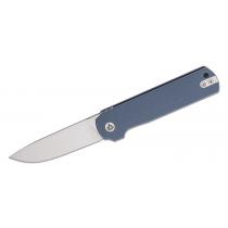 QSP Lark Knife - 3.15" 14C28N Satin DP Blade Gray G10 Handle 