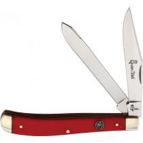 Queen UK EDC Slim Trapper Red - Stainless Clip and Spey blades