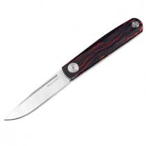 Real Steel G-Slip Compact UK EDC Pocket Knife - 2.75" Blade Damascus Red G10 Handle