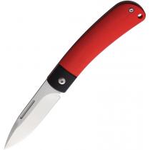 Rough Ryder APTA Folder Red UK EDC Pocket Knife - 2.75" Satin Finish Blade, Black and Red Aluminium Handle