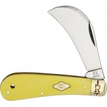 Rough Ryder UK EDC Hawkbill Carbon Yellow Folding Knife - 3" Carbon Steel Hawkbill Blade, Yellow Handle