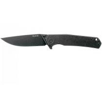 Ruike P801SB Knife - 3.46" Black Stainless Steel Blade, Black Stonewashed Stainless Handle