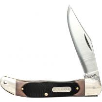 Schrade 123OT Old Timer UK EDC Pioneer Sawcut Pocket Knife - 2.75" Blade Brown Sawcut Delrin Handle