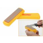 Smiths 4" Fine Diamond Sharpening Stone - 750 grit Diamond Coated Surface, Good for Knives, Hooks and Pointed Objects