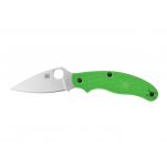 Spyderco UK Penknife Salt Green UK EDC - 3" LC200N Leaf Blade Green Handle