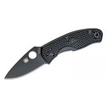Spyderco C136PBBK Persistence Lightweight Folding Knife  - 2.77" Black Plain Blade, Black Handles