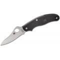 Spyderco UK Penknife UK EDC 3" Plain Full Flat Ground Drop Point Blade, Black FRN Handles - C94PBK3