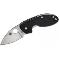 Spyderco Insistent - 2.48" Satin Plain Blade, Black G10 Handle