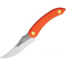 Svord AM Kiwi Fixed Blade Skinner Knife - Orange - 3.5" Steel Skinner Blade, Orange Polypropylene Handle, Black Belt Sheath