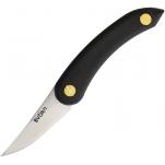 Svord Chip Thwitel Whittler Knife Black - 2.36" Carbon Steel Full Tang Fixed Blade, Black Handle, Suede Sheath