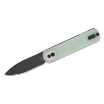 Vosteed Corgi Trek Lock Knife - 2.99" Sandvik 14C28N Black Stonewashed DP Blade Jade G10 Handle