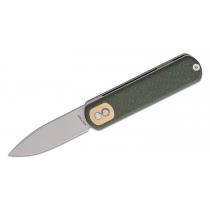 Vosteed Corgi Trek Lock Knife - 2.99" Sandvik 14C28N Stonewashed DP Blade Green Micarta Handle