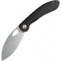 Vosteed Nightshade TH Shillin Folding Knife - 3.25" Blade Black Canvas Micarta Handle